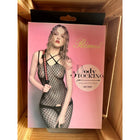 Zwarte bodystocking met patroon